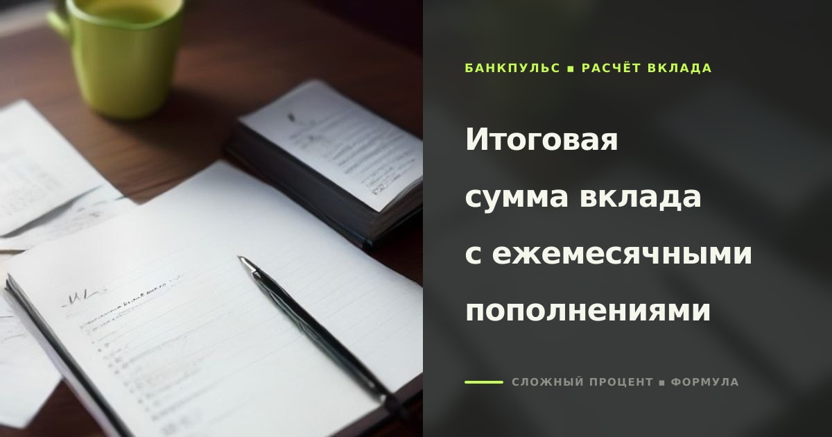 Иллюстрация к статье «Как рассчитать сумму вклада с пополнениями»