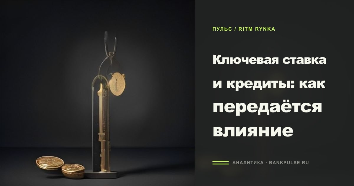 Иллюстрация к статье «Ключевая ставка и кредиты: как передаётся влияние»
