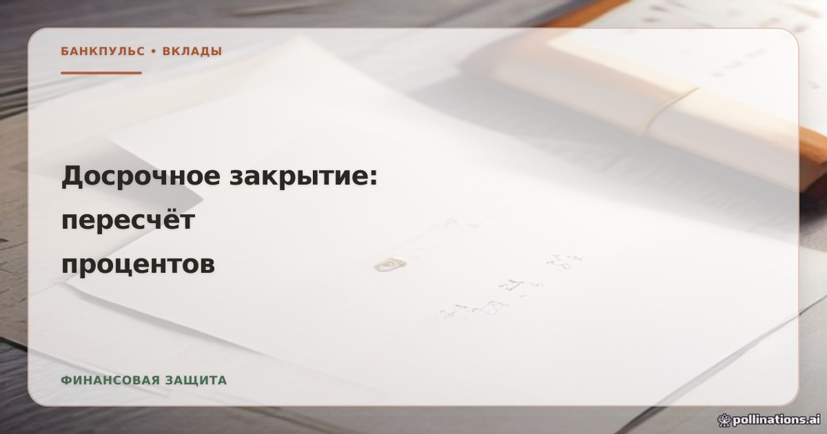 Иллюстрация к статье «Досрочное закрытие вклада»